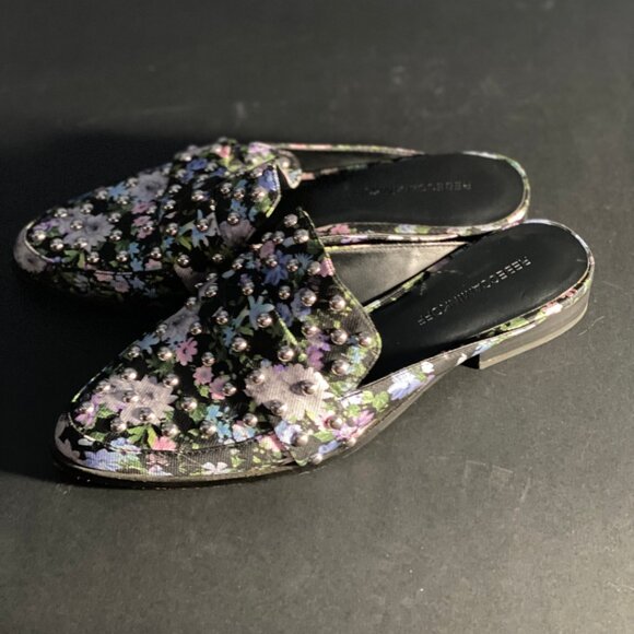 Rebecca Minkoff Studded Floral Mules Flats - Picture 1 of 7